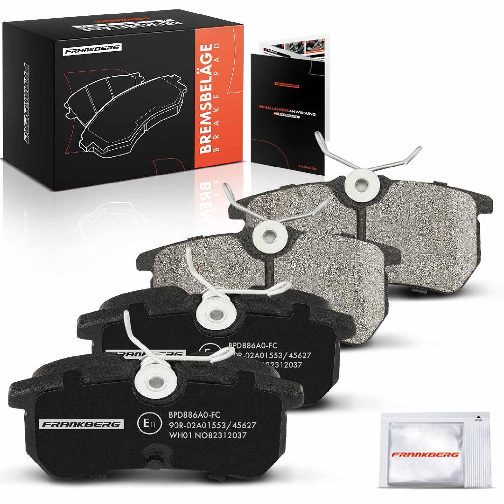 4x Bremsbeläge Hinterachse für Ford Fiesta Stufenheck V VI Van Focus Kasten/Kombi Turnier 1998-2017