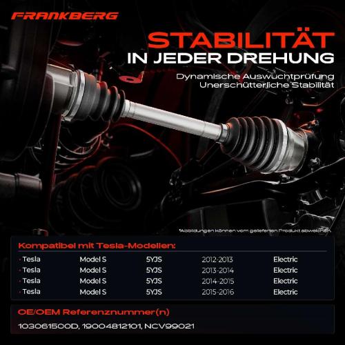1x Antriebswelle Vorderachse Links für Tesla Model S 5YJS Electric 2012-2016 Bild 1x Antriebswelle Vorderachse Links für Tesla Model S 5YJS Electric 2012-2016