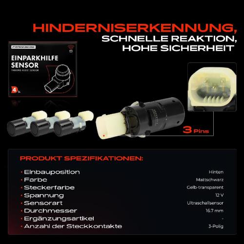 4x Parksensor PDC Sensor Hinten für BMW 3er Cabriolet Touring E46 2001-2007 Bild 4x Parksensor PDC Sensor Hinten für BMW 3er Cabriolet Touring E46 2001-2007