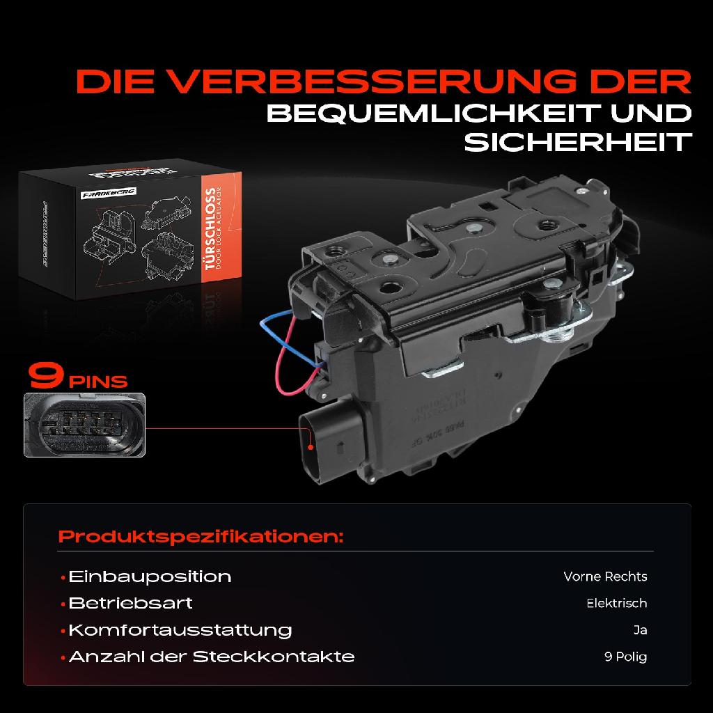1x Türschloss Vorne Rechts für Audi TT Roadster 8N9 1.8L 3.2L 1999-2004