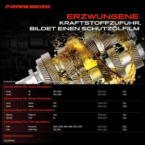 Frankberg 1x Ölpumpe für VW Golf VI Passat Touran Audi A3 A1 Skoda Fabia Seat Leon Bild Frankberg 1x Ölpumpe für VW Golf VI Passat Touran Audi A3 A1 Skoda Fabia Seat Leon