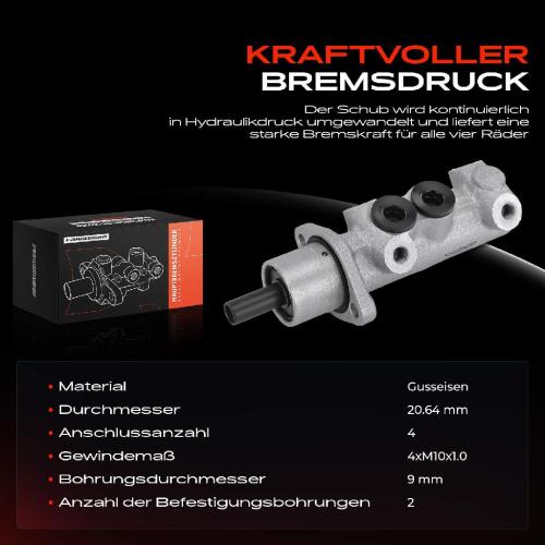 1x Hauptbremszylinder Bremszylinder für Alfa Romeo 145 146 155 GTV Fiat Bravo Marea Bild 1x Hauptbremszylinder Bremszylinder für Alfa Romeo 145 146 155 GTV Fiat Bravo Marea