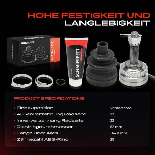 Frankberg 1x Antriebswelle Gelenksatz Vorderachse für Opel Astra F T92 Corsa B S93 Vectra J89 J96 Bild Frankberg 1x Antriebswelle Gelenksatz Vorderachse für Opel Astra F T92 Corsa B S93 Vectra J89 J96