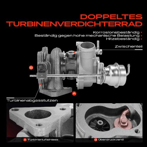Frankberg 1x Abgasturbolader für VW Golf IV Van Audi A3 Seat Leon Toledo II Skoda Octavia I I Combi Bild Frankberg 1x Abgasturbolader für VW Golf IV Van Audi A3 Seat Leon Toledo II Skoda Octavia I I Combi