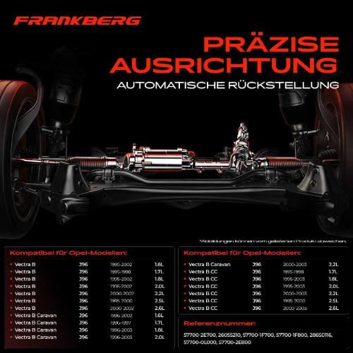 Frankberg 1x Lenkgetriebe Servolenkgetriebe für Opel Vectra B J96 31 38 Bild Frankberg 1x Lenkgetriebe Servolenkgetriebe für Opel Vectra B J96 31 38