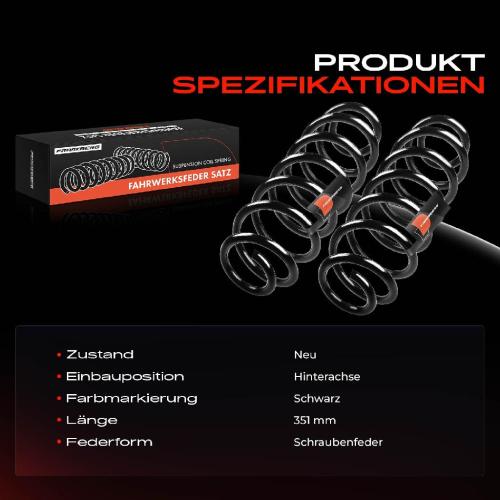Frankberg 2x Fahrwerksfeder Hinterachse f r VW Golf Skoda Octavia Ford Tourneo Transit 2012-2021 Bild Frankberg 2x Fahrwerksfeder Hinterachse f r VW Golf Skoda Octavia Ford Tourneo Transit 2012-2021