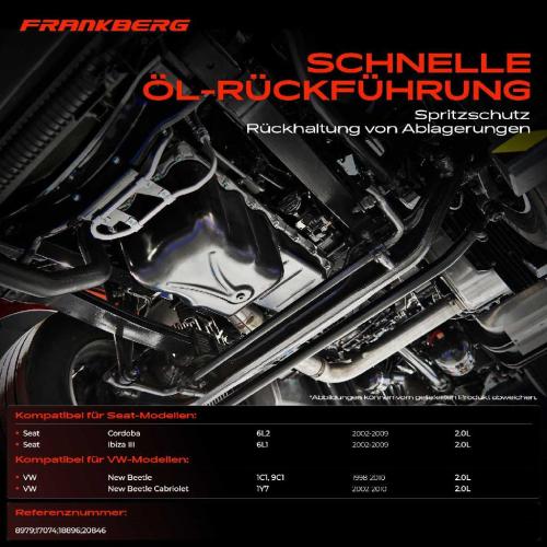Frankberg 1x Ölwanne Motorölwanne für VW New Beetle 9C1 1Y7 Seat Cordoba 6L2 Ibiza 1998-2010 2.0L Bild Frankberg 1x Ölwanne Motorölwanne für VW New Beetle 9C1 1Y7 Seat Cordoba 6L2 Ibiza 1998-2010 2.0L