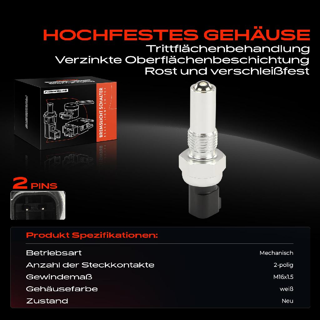 1x Bremslichtschalter für Ford C-Max Fiesta VI Focus Mondeo IV Transit