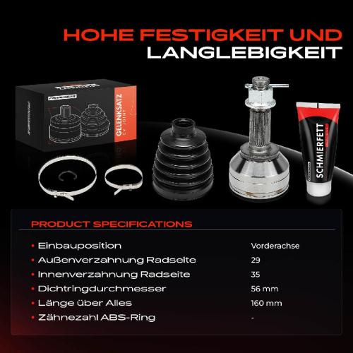 1x Antriebswelle Gelenksatz Vorderachse für Nissan Qashqai I X-Trail Renault Bild 1x Antriebswelle Gelenksatz Vorderachse für Nissan Qashqai I X-Trail Renault