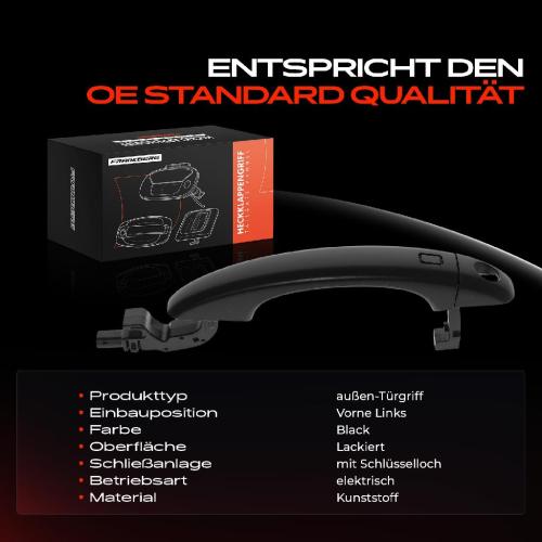 1x Türgriff Vorne Links außen für Audi A4 Allroad Avant A5 Cabriolet Sportback Q3 Q5 2007-2018 Bild 1x Türgriff Vorne Links außen für Audi A4 Allroad Avant A5 Cabriolet Sportback Q3 Q5 2007-2018