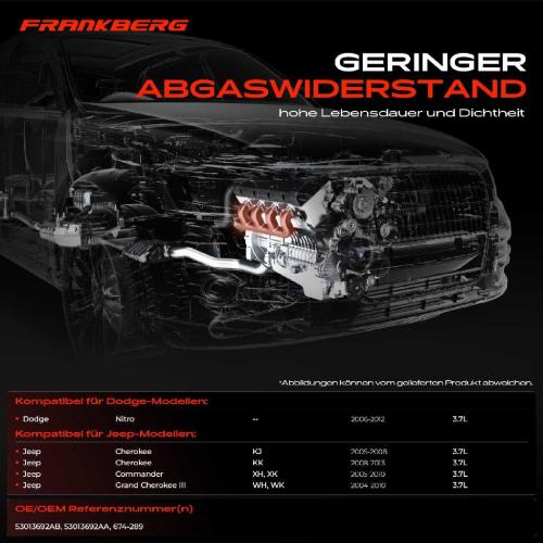 1x Abgaskrümmer Auspuff Krümmer für Jeep Cherokee KK WK Commander XH Dodge Nitro Bild 1x Abgaskrümmer Auspuff Krümmer für Jeep Cherokee KK WK Commander XH Dodge Nitro