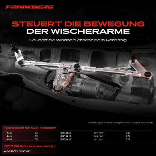 1x Wischergestänge Vorne für Audi Q3 8UB 8UG 1.4L 2.0L 2011-2018 Bild 1x Wischergestänge Vorne für Audi Q3 8UB 8UG 1.4L 2.0L 2011-2018