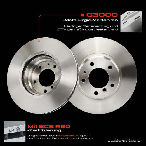 2x Bremsscheiben Vorderachse für BMW 7er E38 2.5L 2.8L 2.9L 3.0L 3.5L 1994-2001 Bild 2x Bremsscheiben Vorderachse für BMW 7er E38 2.5L 2.8L 2.9L 3.0L 3.5L 1994-2001