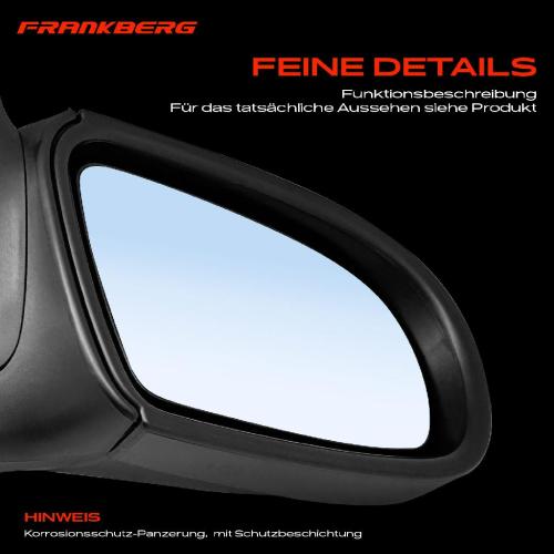 Frankberg 1x Außenspiegel Rechts für Opel Corsa B S93 1.0L 1.2L 1.3L 1.4L 1.5L 1.6L 1993-2002 Bild Frankberg 1x Außenspiegel Rechts für Opel Corsa B S93 1.0L 1.2L 1.3L 1.4L 1.5L 1.6L 1993-2002
