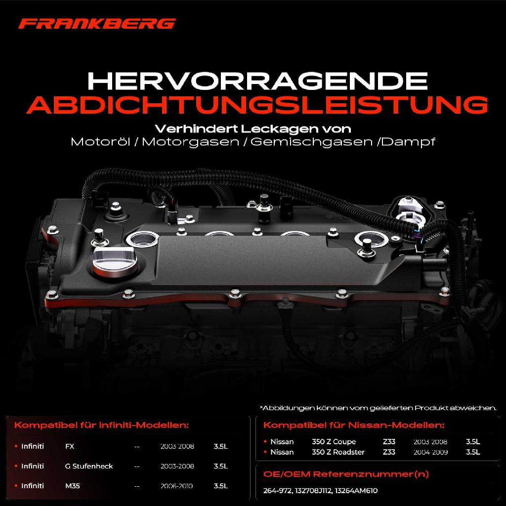 1x Ventildeckel Zylinderkopfhaube für Infiniti FX35 G35 M35 Nissan 350 Z Z33 3.5L