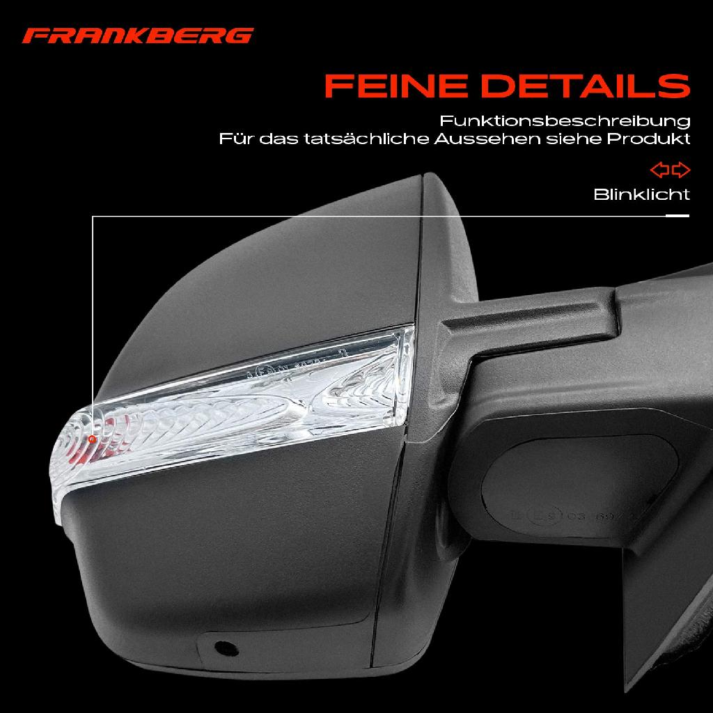 1x Außenspiegel Rechts für Fiat Doblo Cargo 263 Opel Combo X12 Bj ab 2010