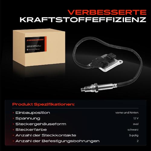 Frankberg 1x Nox Sensor Nitrogen Oxide Lamdasonde vorne und hinten für Mercedes-Benz W205 S205 W212 Sprinter 906 Bild Frankberg 1x Nox Sensor Nitrogen Oxide Lamdasonde vorne und hinten für Mercedes-Benz W205 S205 W212 Sprinter 906
