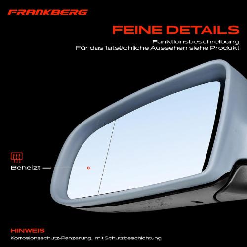 Frankberg 1x Außenspiegel Links für Audi A3 8P1 1.4L 1.6L 1.8L 1.9L 2.0L 3.2L 2003-2012 Bild Frankberg 1x Außenspiegel Links für Audi A3 8P1 1.4L 1.6L 1.8L 1.9L 2.0L 3.2L 2003-2012