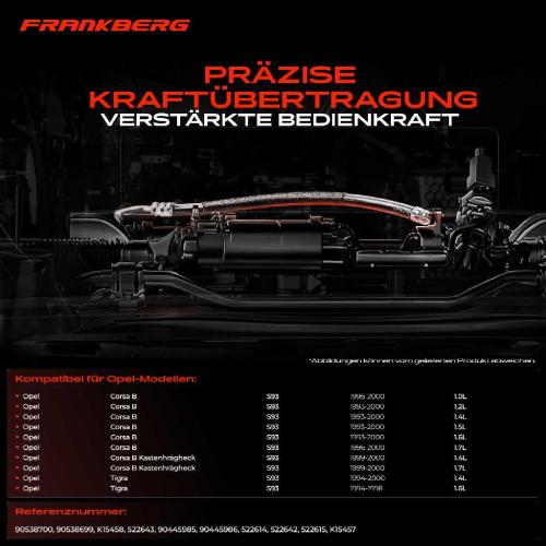 2x Seilzug Feststellbremse Hinterachse beidseitig für Opel Corsa B Kasten/Schrägheck Tigra S93 Bild 2x Seilzug Feststellbremse Hinterachse beidseitig für Opel Corsa B Kasten/Schrägheck Tigra S93