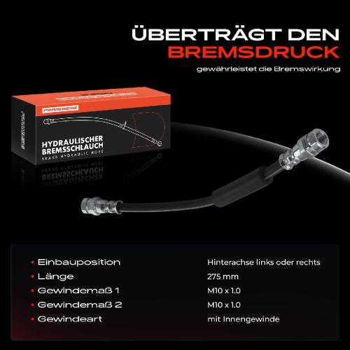 Frankberg 1x Bremsschlauch Bremsschl uche Hinterachse Links oder Rechts f r Audi TT 8J3 TT Roadster 8J9 1.8L-3.2L Bild Frankberg 1x Bremsschlauch Bremsschl uche Hinterachse Links oder Rechts f r Audi TT 8J3 TT Roadster 8J9 1.8L-3.2L