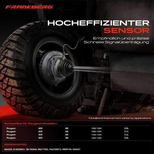 Frankberg 2x ABS Sensor Vorderachse beidseitig für Peugeot 605 6B 2.0L 2.1L 2.4L 3.0L 1989-1999 Bild Frankberg 2x ABS Sensor Vorderachse beidseitig für Peugeot 605 6B 2.0L 2.1L 2.4L 3.0L 1989-1999