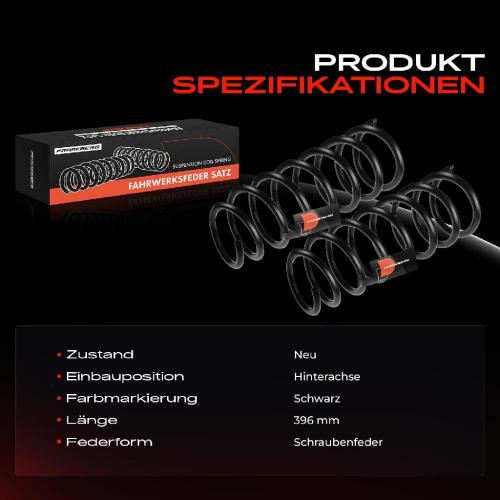 2x Fahrwerksfeder Hinterachse für BMW 5er F10 F10 F18 2.0L 2.5L 3.0L 1.6L 2009-2016 Bild 2x Fahrwerksfeder Hinterachse für BMW 5er F10 F10 F18 2.0L 2.5L 3.0L 1.6L 2009-2016