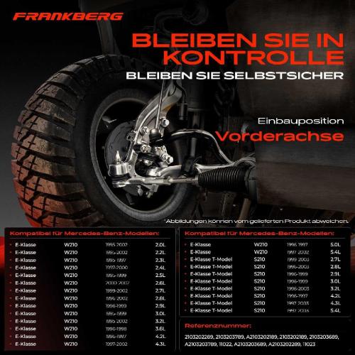 2x Koppelstange Vorderachse für Mercedes-Benz E-Klasse W210 E-Klasse T-Model S210 2.0L 1995-2003 Bild 2x Koppelstange Vorderachse für Mercedes-Benz E-Klasse W210 E-Klasse T-Model S210 2.0L 1995-2003