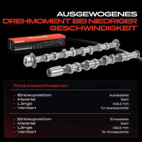 2x Nockenwelle für VW Passat Golf V Audi A3 A4 TT Skoda Seat Bild 2x Nockenwelle für VW Passat Golf V Audi A3 A4 TT Skoda Seat