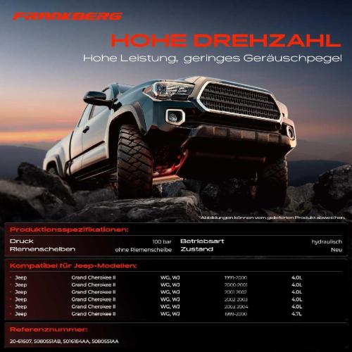 1x Servopumpe hydraulisch für Jeep Grand Cherokee 2 WJ WG 4.0L 4.7L 1999-2000 Bild 1x Servopumpe hydraulisch für Jeep Grand Cherokee 2 WJ WG 4.0L 4.7L 1999-2000