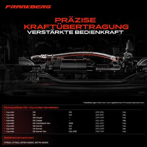 2x Seilzug Feststellbremse Hinterachse beidseitig für Hyundai i30 GD i30 Coupe Bj ab 2011 Bild 2x Seilzug Feststellbremse Hinterachse beidseitig für Hyundai i30 GD i30 Coupe Bj ab 2011