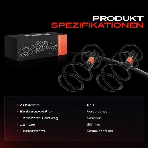 Frankberg 2x Fahrwerksfeder Vorderachse für BMW 5er E60 5er Touring E61 2.0L 2.2L 2.5L 3.0L 2001-2010 Bild Frankberg 2x Fahrwerksfeder Vorderachse für BMW 5er E60 5er Touring E61 2.0L 2.2L 2.5L 3.0L 2001-2010