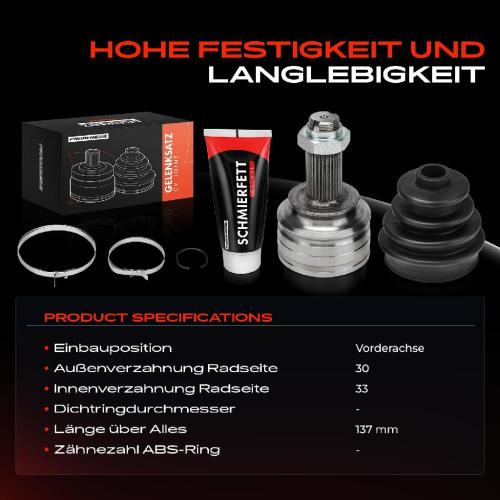 1x Antriebswelle Gelenksatz Vorderachse für BMW X3 E83 2.5L 3.0L 3.0L 2003-2011 Bild 1x Antriebswelle Gelenksatz Vorderachse für BMW X3 E83 2.5L 3.0L 3.0L 2003-2011