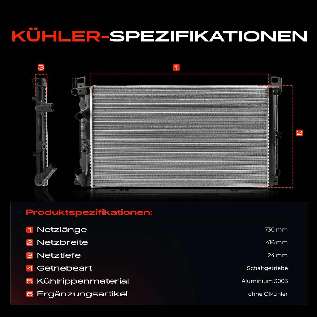 1x Kühler Wasserkühler Motorkühler für Nissan Interstar Opel Movano Renault Master