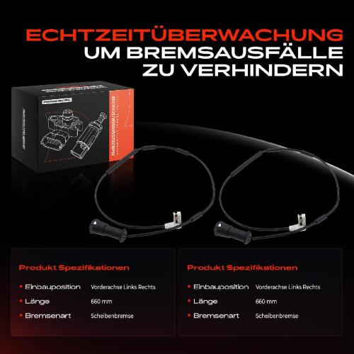 Frankberg 2x Warnkontakt Bremsbelagverschleiß Vorderachse für Opel Astra F CC Vectra A Calibra A Bild Frankberg 2x Warnkontakt Bremsbelagverschleiß Vorderachse für Opel Astra F CC Vectra A Calibra A