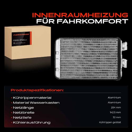 Frankberg 1x Wärmetauscher Innenraumheizung für BMW 3er E46 316-328 Touring Compact Coupe Bild Frankberg 1x Wärmetauscher Innenraumheizung für BMW 3er E46 316-328 Touring Compact Coupe