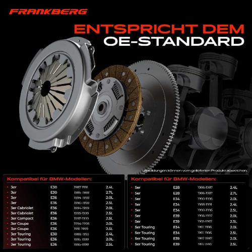 Frankberg 1x Kupplungssatz f r BMW 3er E30 E36 3er Cabriolet 3er Compact 3er Coupe 3er Touring E30 E36 5er E28 E34 E39 Bild Frankberg 1x Kupplungssatz f r BMW 3er E30 E36 3er Cabriolet 3er Compact 3er Coupe 3er Touring E30 E36 5er E28 E34 E39
