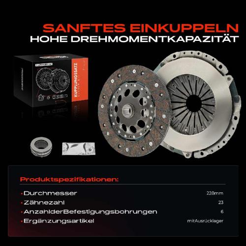 Frankberg 1x Kupplungssatz für VW Passat Variant Audi A4 Avant Cabriolet A6 Seat Exeo ST Skoda Superb I 1.8L 2.0L 1.6L Bild Frankberg 1x Kupplungssatz für VW Passat Variant Audi A4 Avant Cabriolet A6 Seat Exeo ST Skoda Superb I 1.8L 2.0L 1.6L