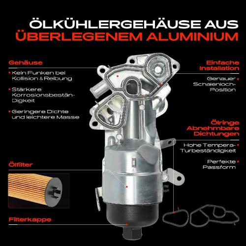 1x ÖlkühlerÖlfilter für Peugeot 208 I 301 308 II SW 508 2008 1.6L Bild 1x ÖlkühlerÖlfilter für Peugeot 208 I 301 308 II SW 508 2008 1.6L