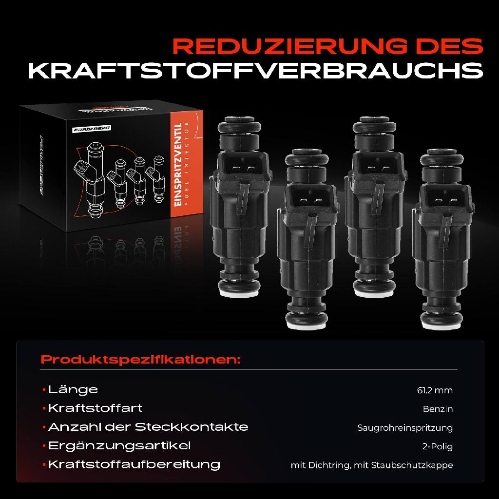 4x Einspritzventil Einspritzdüse für Citroën Saxo Xsara Peugeot 206 306