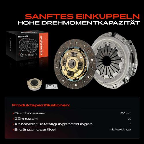 Frankberg 1x Kupplungssatz für Honda Civic VI Hatchback EJ EK Civic VI Stufenheck EJ EK SO Civic VII Hatchback EP EU EV Bild Frankberg 1x Kupplungssatz für Honda Civic VI Hatchback EJ EK Civic VI Stufenheck EJ EK SO Civic VII Hatchback EP EU EV