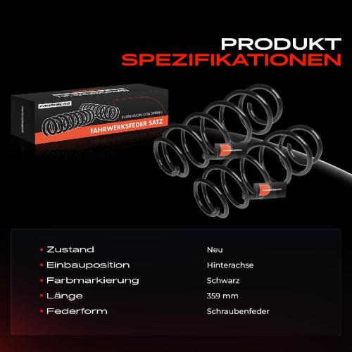 2x Fahrwerksfeder Hinterachse für Mercedes-Benz B-Klasse W245 1.5L 1.7L 2.0L 2005-2011 Bild 2x Fahrwerksfeder Hinterachse für Mercedes-Benz B-Klasse W245 1.5L 1.7L 2.0L 2005-2011