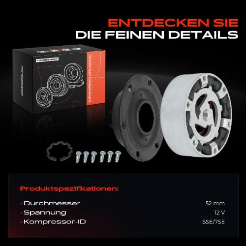 1x Magnetkupplung Klimakompressor für VW Touareg 7P Bentley Audi A4 8E 8H A6 4G 4F Bild 1x Magnetkupplung Klimakompressor für VW Touareg 7P Bentley Audi A4 8E 8H A6 4G 4F