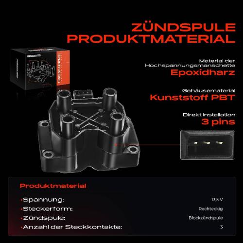 Frankberg 1x Zündmodul Zündspule für Opel Astra F Caravan CC Calibra A Frontera Omega B Vectra 2.0L 2.2L 1990-1998 Bild Frankberg 1x Zündmodul Zündspule für Opel Astra F Caravan CC Calibra A Frontera Omega B Vectra 2.0L 2.2L 1990-1998