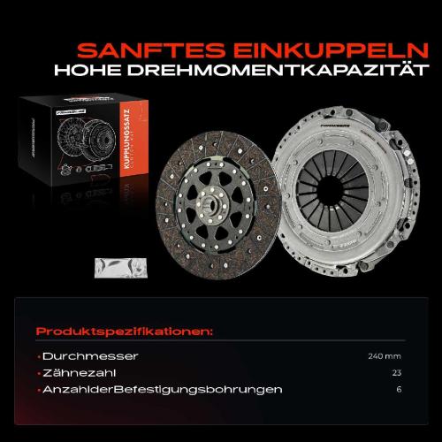 Frankberg 1x Kupplungssatz für VW Golf VI Passat Beetle CC EOS Jetta IV Alltrack Scirocco Audi A3 Jeep Seat Skoda Bild Frankberg 1x Kupplungssatz für VW Golf VI Passat Beetle CC EOS Jetta IV Alltrack Scirocco Audi A3 Jeep Seat Skoda