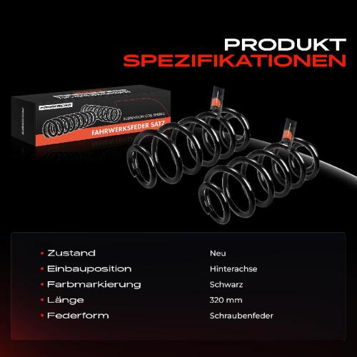 Frankberg 2x Fahrwerksfeder Hinterachse für Audi A4 8K5 B8 A5 8F7 A6 4G2 4GC C7 2008-2018 Bild Frankberg 2x Fahrwerksfeder Hinterachse für Audi A4 8K5 B8 A5 8F7 A6 4G2 4GC C7 2008-2018