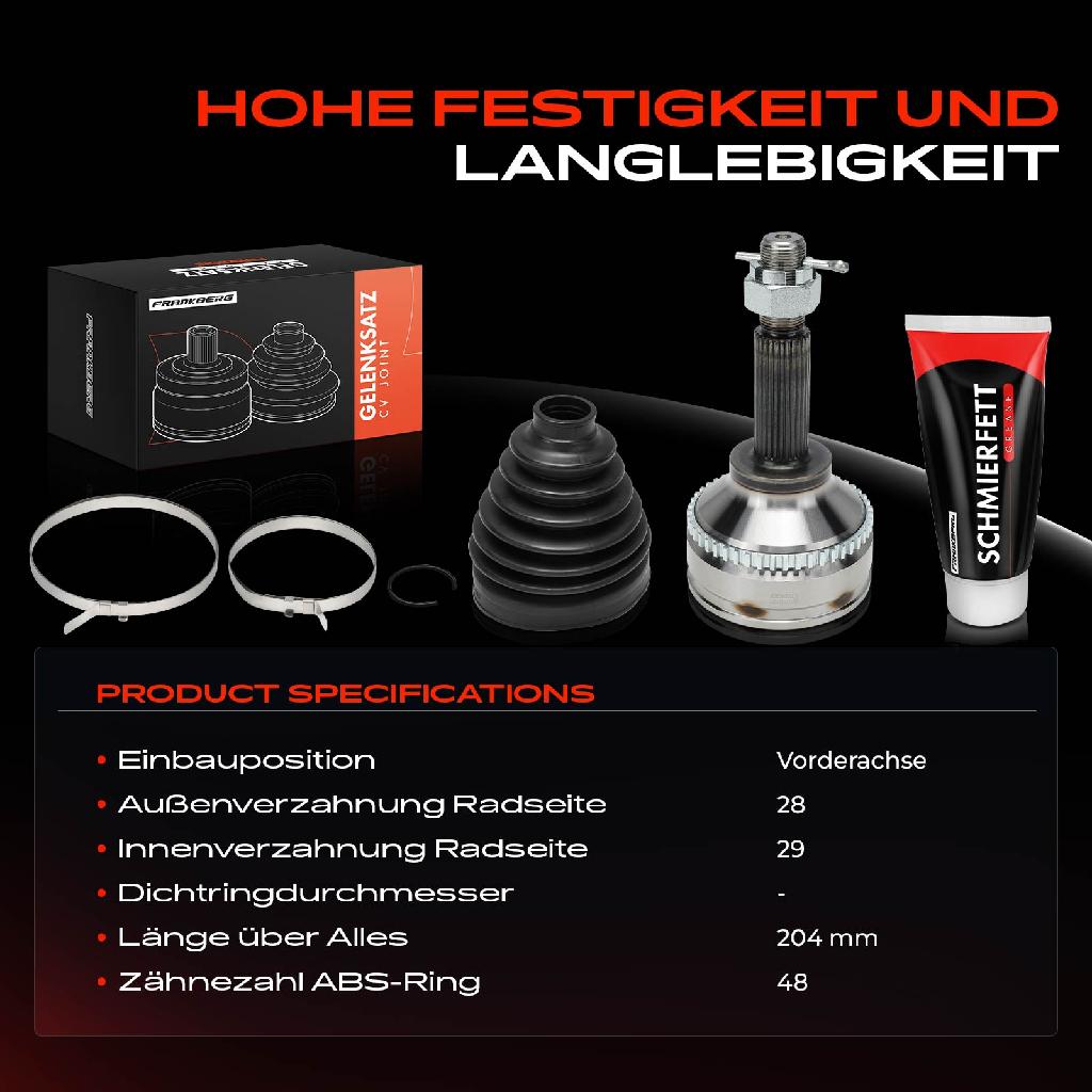 1x Antriebswelle Gelenksatz Vorderachse für Ford Transit Bus FB FC FD Kasten FA Tourneo