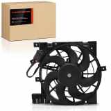 Frankberg 1x Motorkühller Einfachlüfter mit Kühlerlüfterrahmen Opel Astra H L48 L08 L35 L69 Zafira B A05