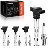 Frankberg 4x Zündspule Zündkerze für VW Golf Plus V Variant VI Passat EOS Jetta Alltrack CC Sharan Touran