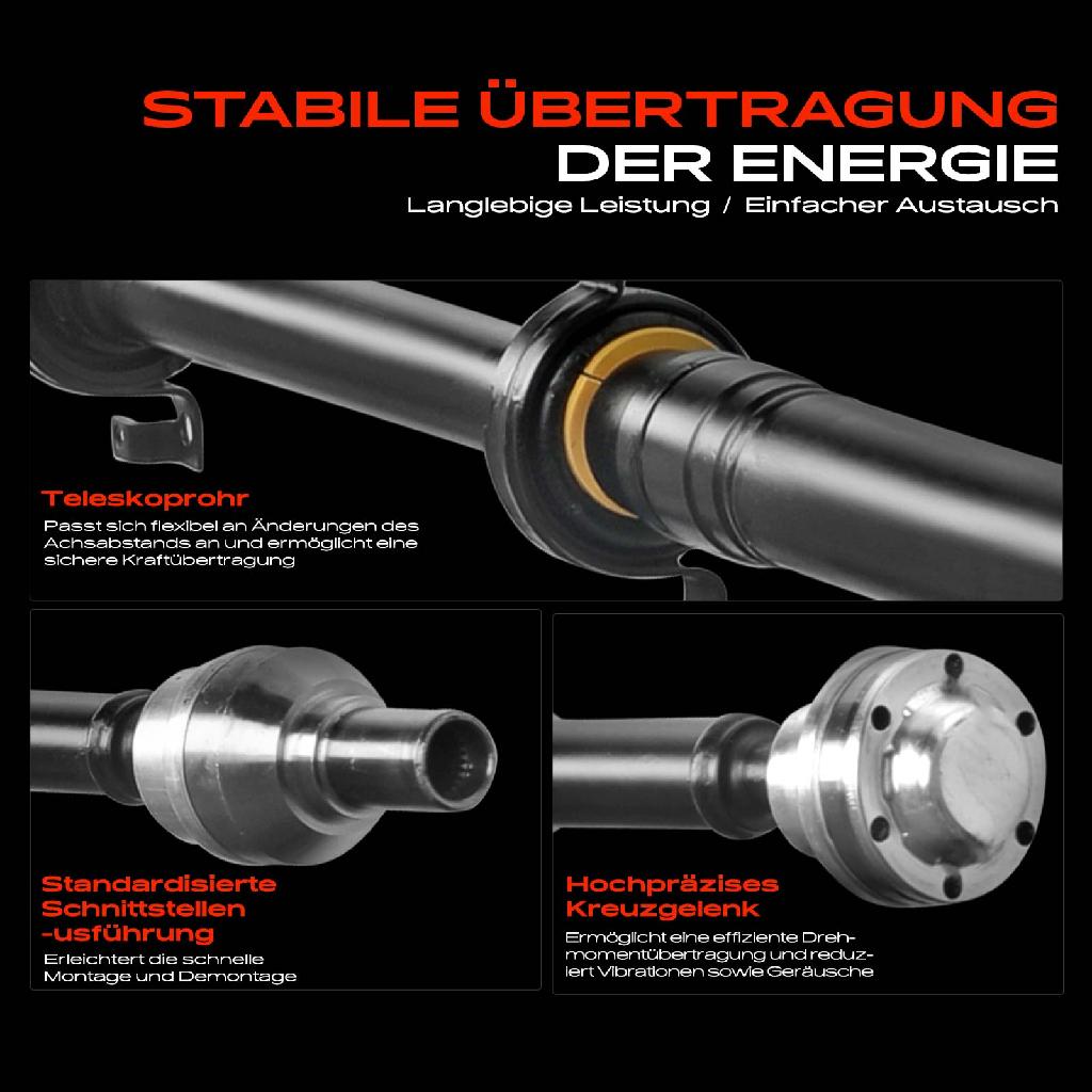1x Kardanwelle Gelenkwelle Hinterachse für Jeep Cherokee KL 2.0L 2.2L 2.4L 3.2L Bj ab 2014