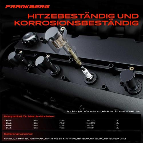 Frankberg 4x Zündmodul Zündspule für Mazda RX-8 FE SE 1.3L 2003-2012 Bild Frankberg 4x Zündmodul Zündspule für Mazda RX-8 FE SE 1.3L 2003-2012